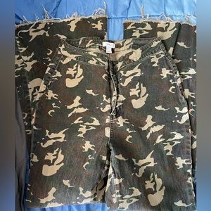 Forever 21 camo bell bottoms